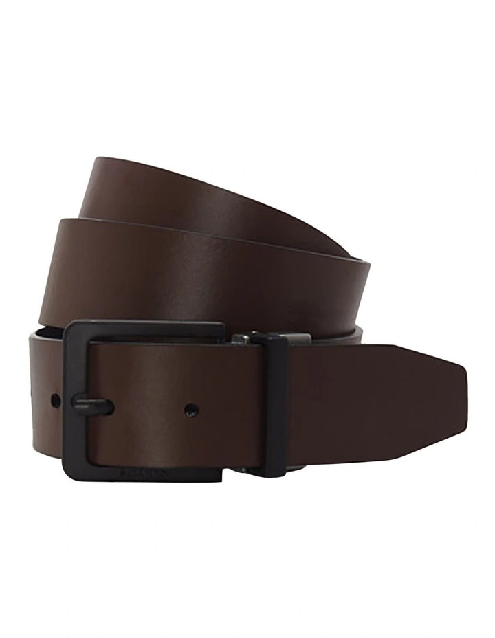 Louis Reversible Belt in Brown & Black