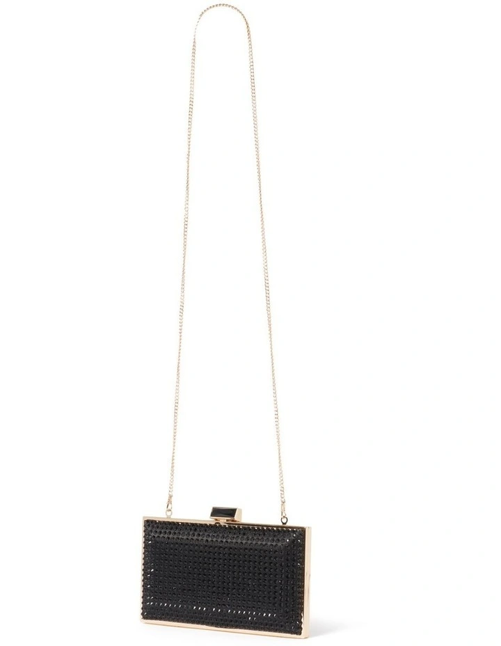 Signature Simone Sparkle Clutch in Black