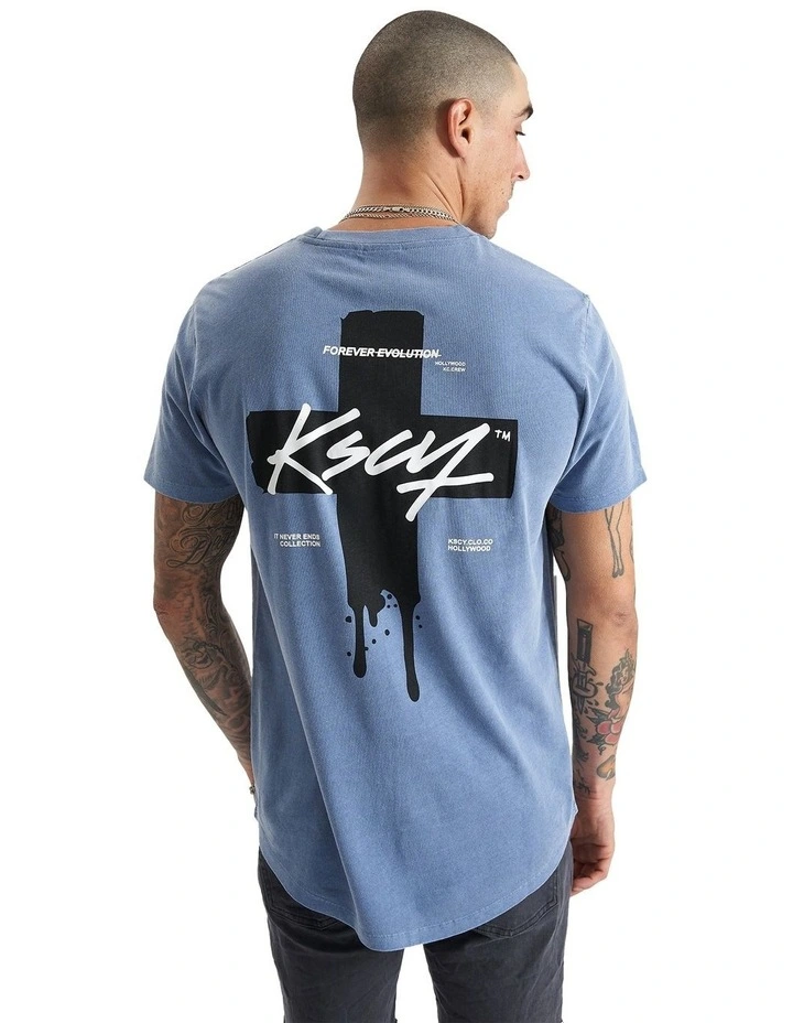 Formosa Dual Curved Tee in Pigment Wild Wind