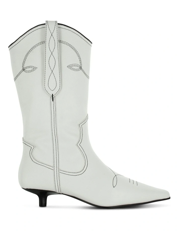 Francesca I Heeled Boots in White