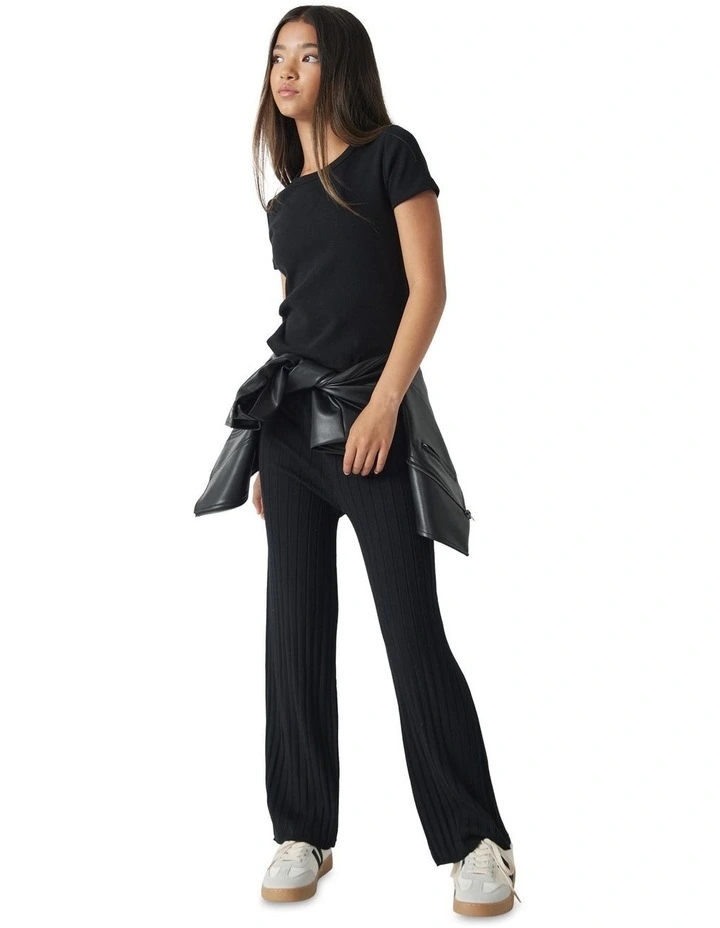 Marie Knit Pant in Black