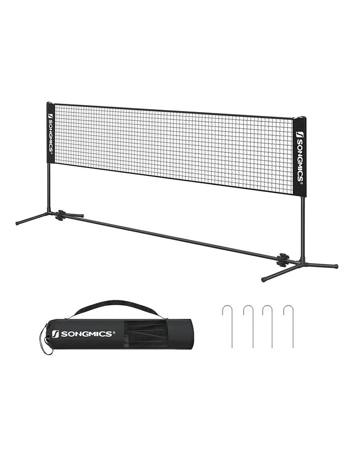 Portable Tennis Badminton Net 4m in Black