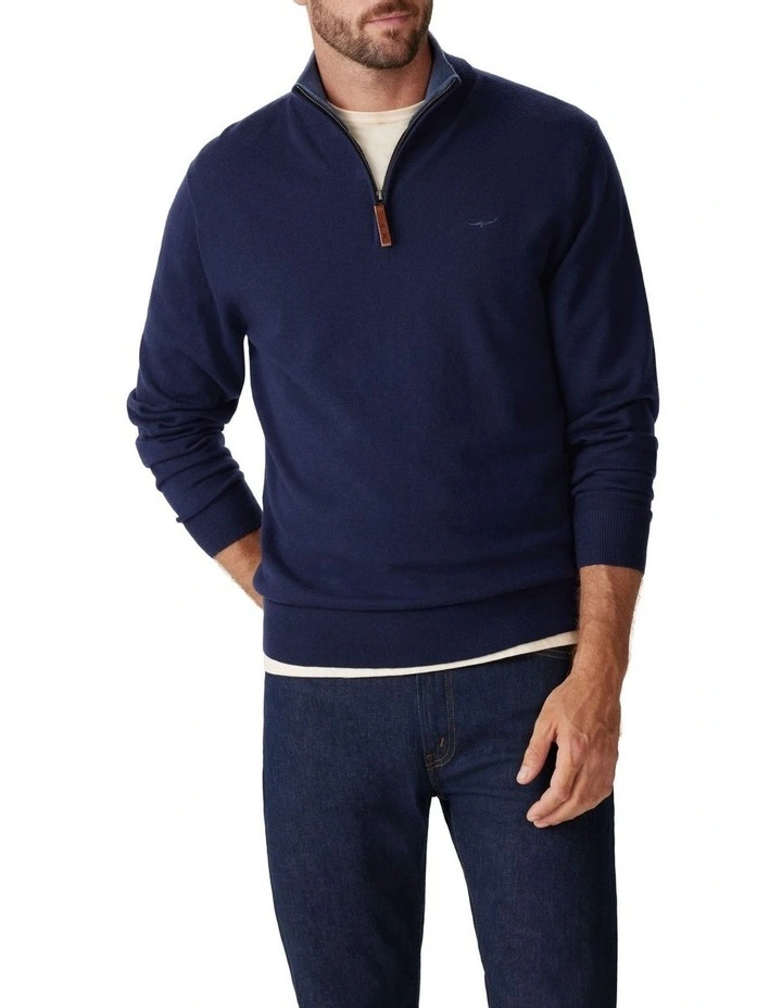Ernest Knit Sweater in Navy