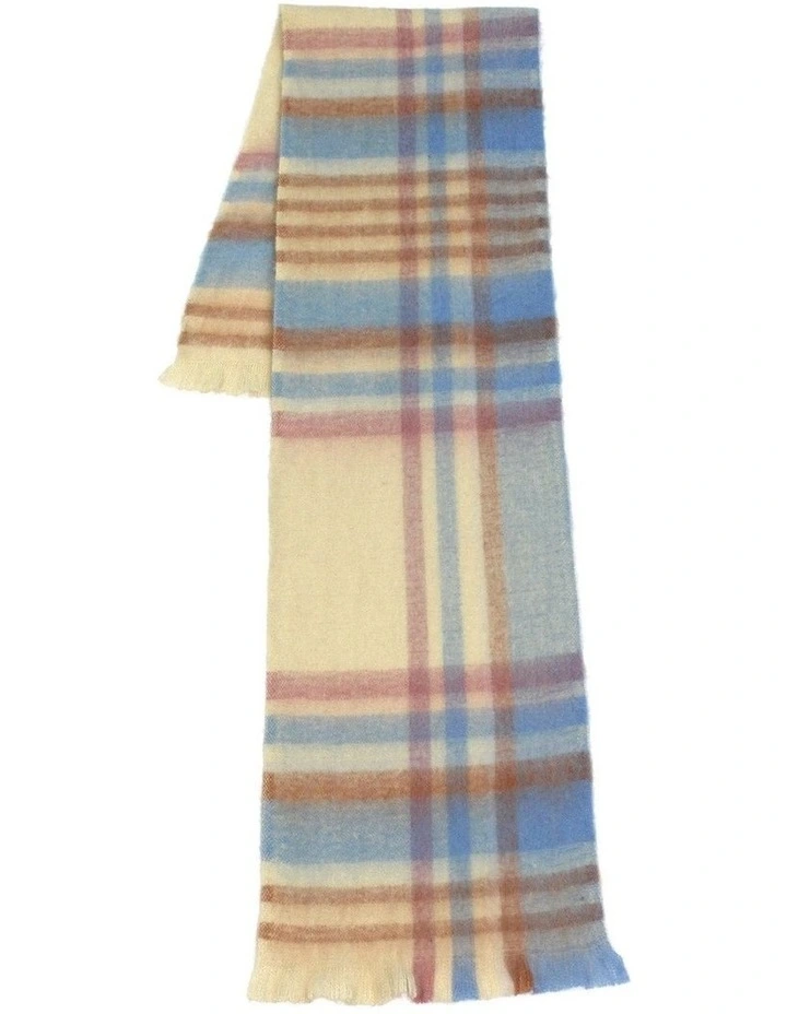 Viola Scarf in Cream/Blue