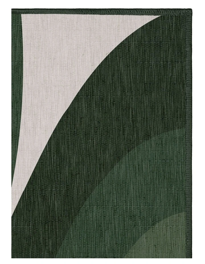 Bundle Washable Chenille Area Rug in Olive