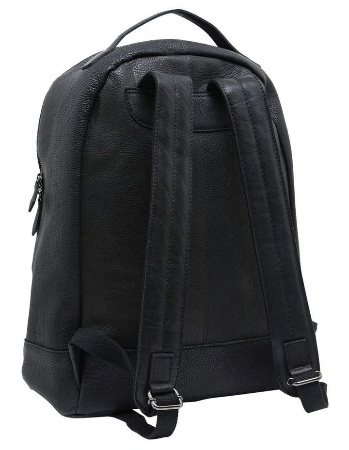 Novara Leather Backpack in Black