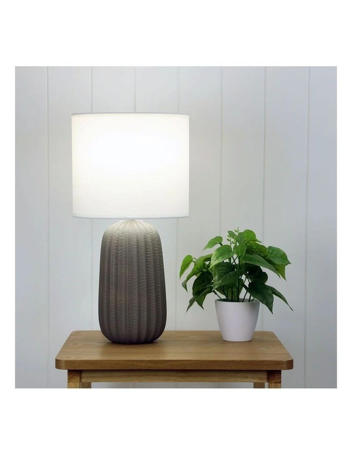 Benjy Ceramic Table Lamp 25cm Taupe