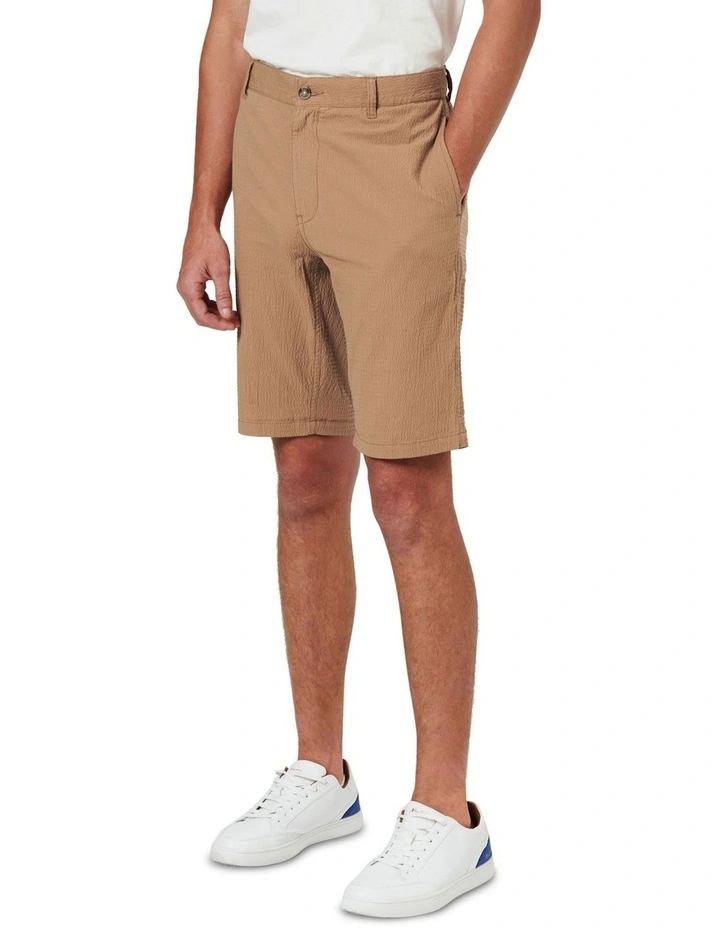 Seer Sucker Short in Brown