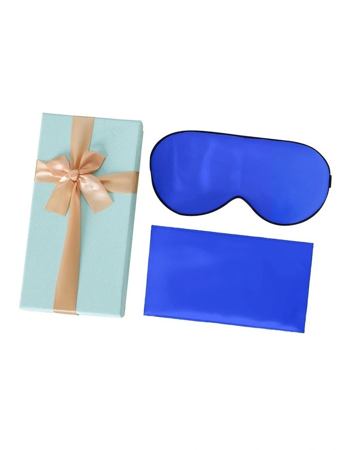 Pillow Case Eye Mask Set in Royal Blue