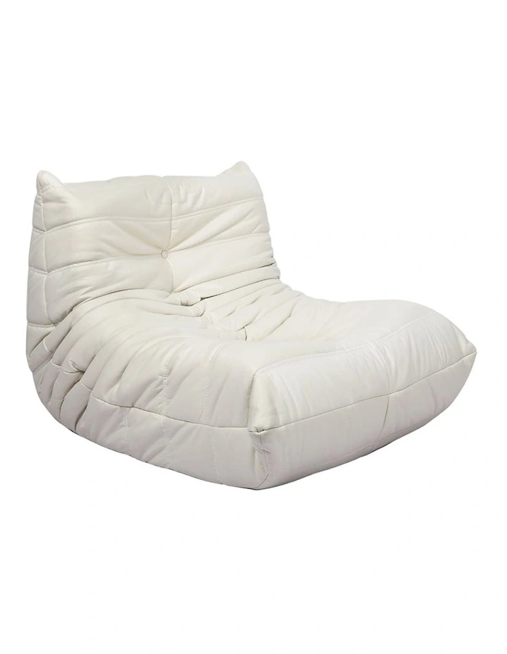 Leathaire Floor Chair in Beige