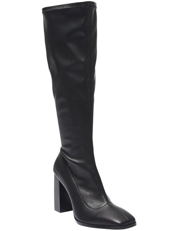 Damsel Boots In Black Stretch