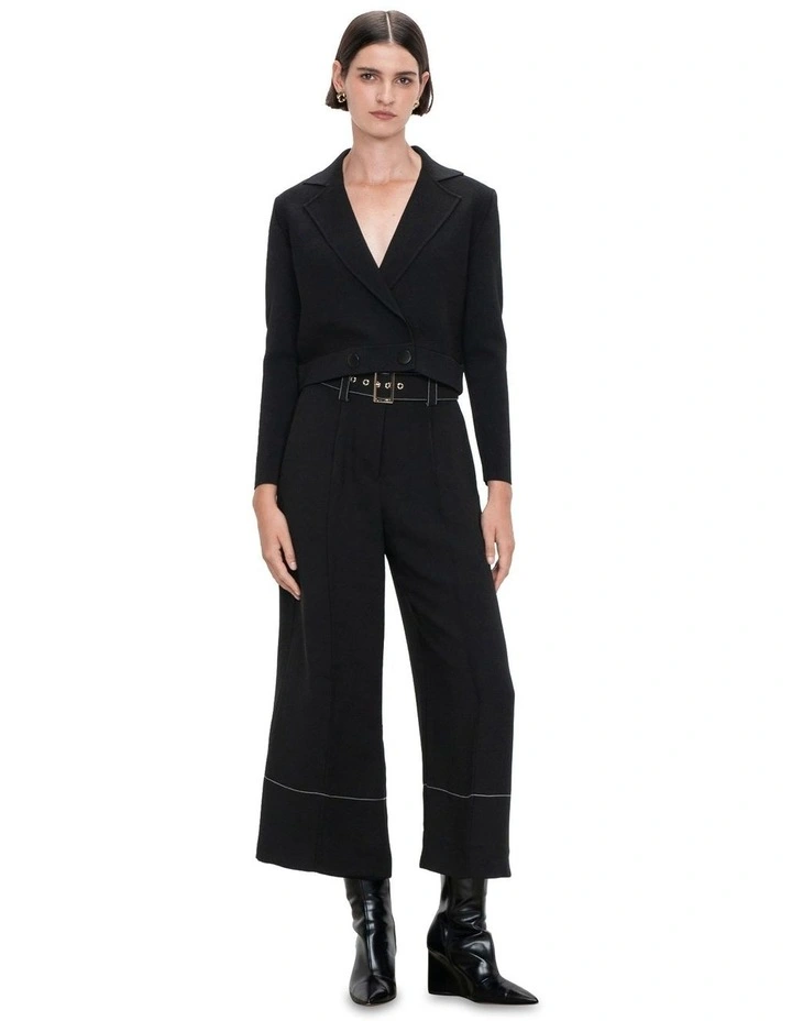 Cropped Milano Jacket in Black