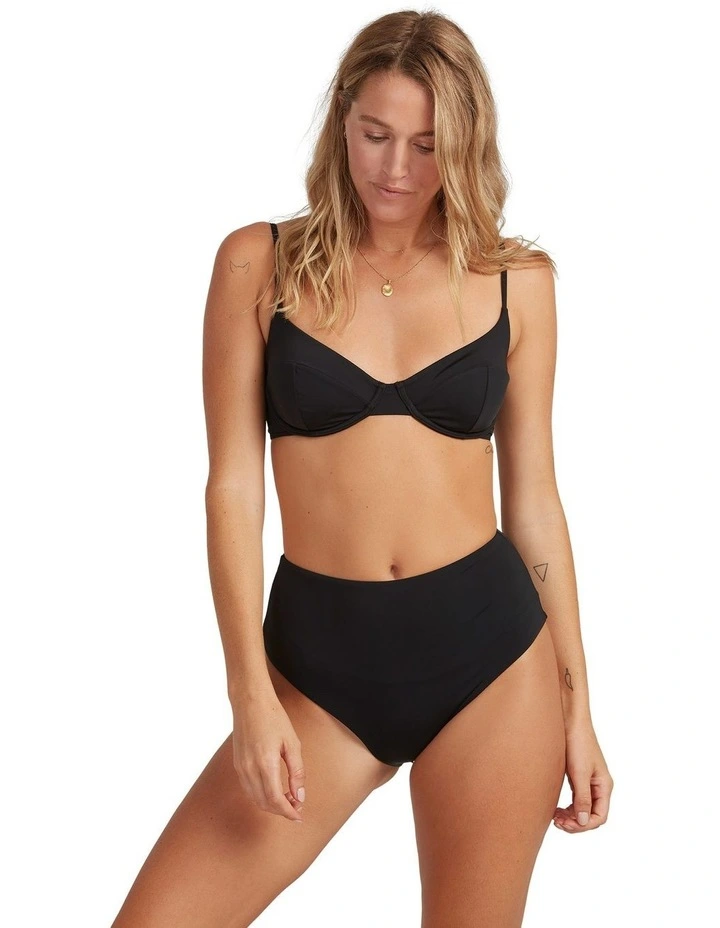 Sol Searcher Hi Retro Bikini Bottoms Black