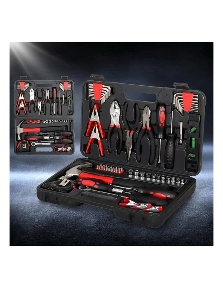 Household Repair Hard Case Tool Kit Set Box 70 Pieces in Black
