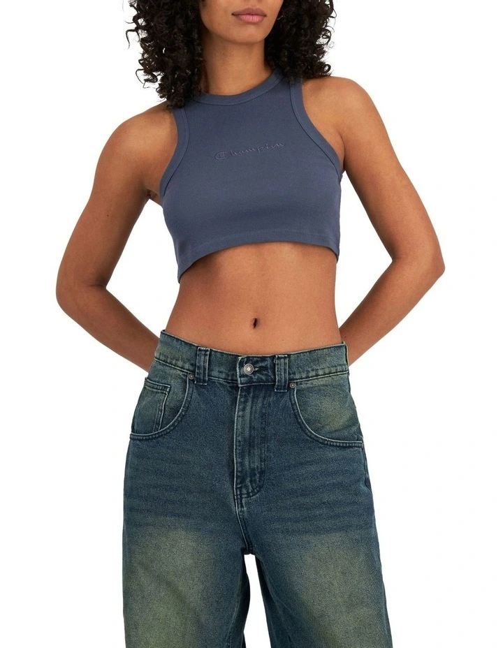 Heritage Cropped Rib Tank in Smokey Eye