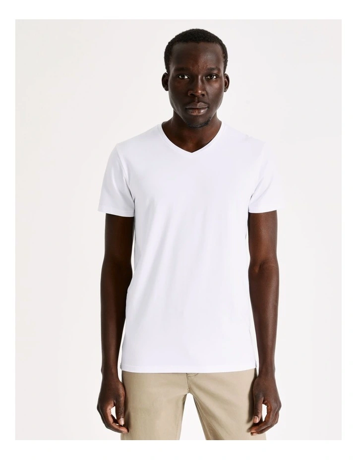 Tenerife V-Neck Tee in White