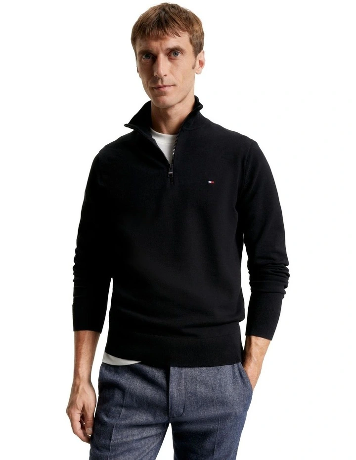 1985 Collection Half-Zip Jumper in Black