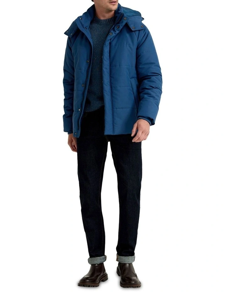 Leo Eco Filling Puffer Jacket in Blue