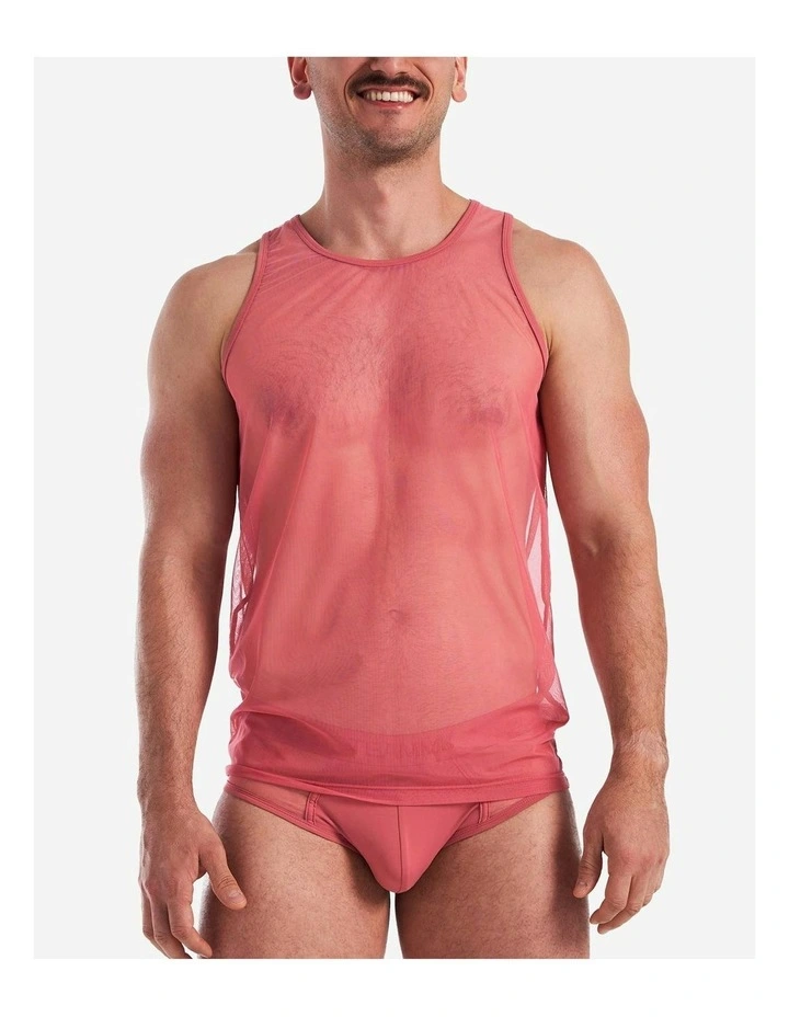 Score Sheer Tank in Baroque Rose