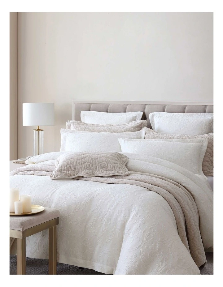 Marbella Quilt Cover Set in Ivory
