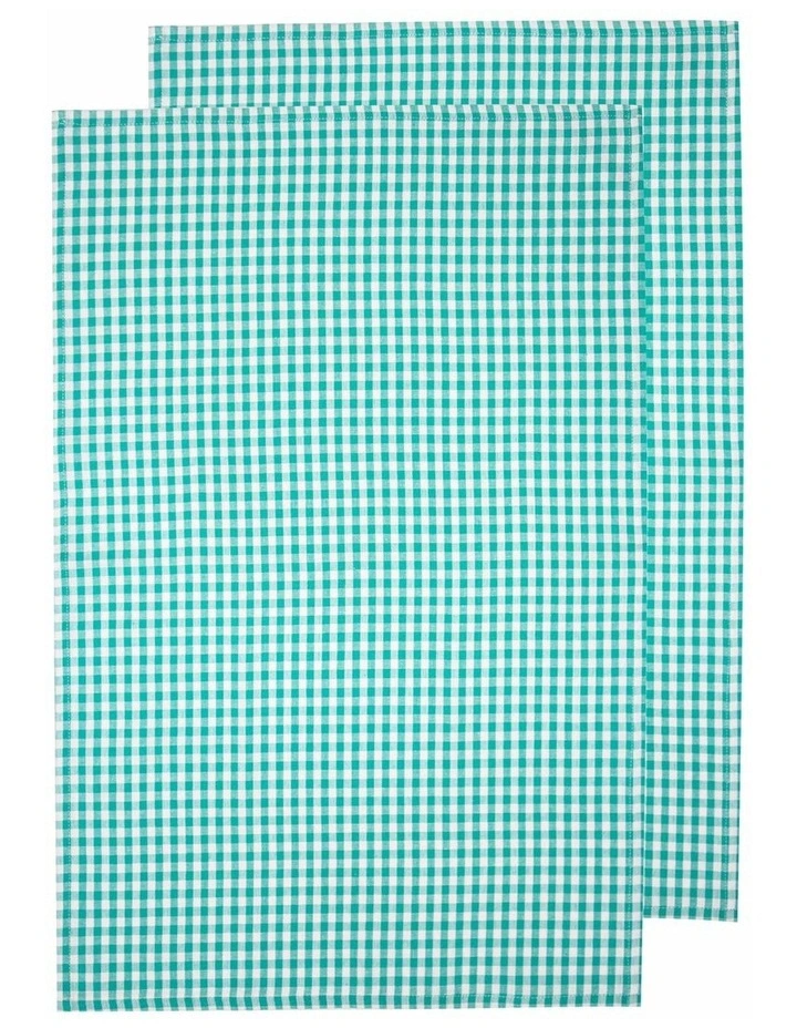 Gingham Kitchen Towel 2 Pack in Green