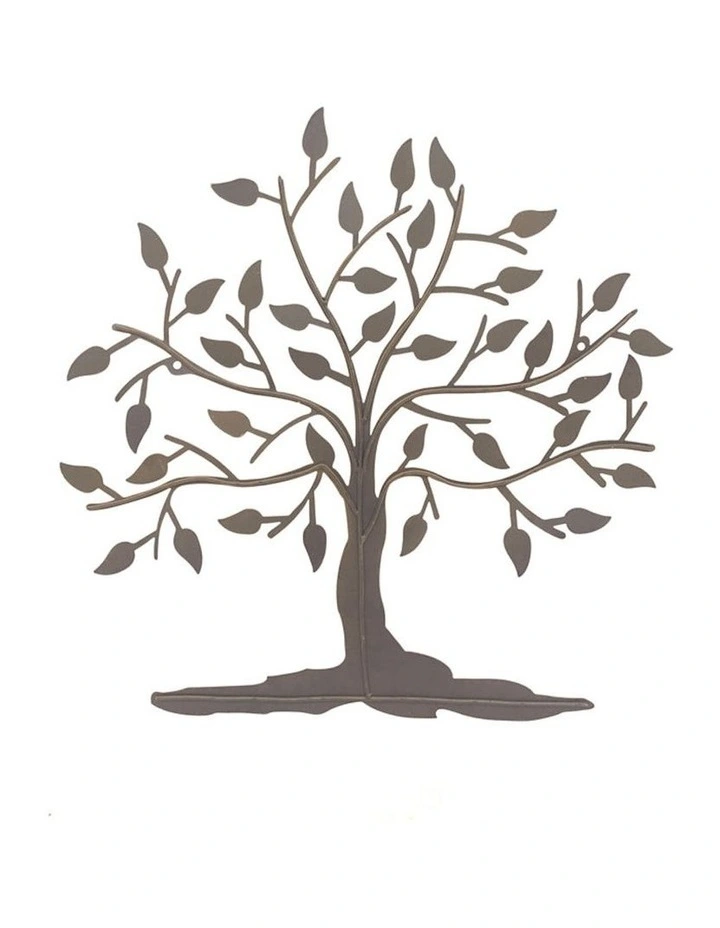 Laser-Cut Tree of Life Wall Art in Rust