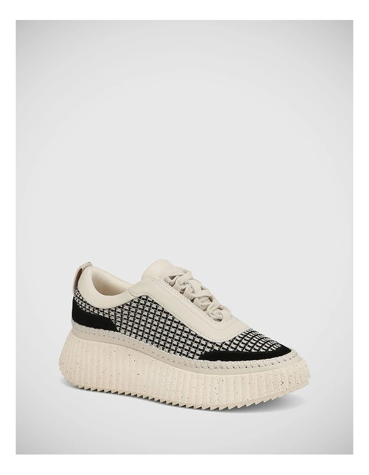 Kylah Suede and Textile Sneaker in Black