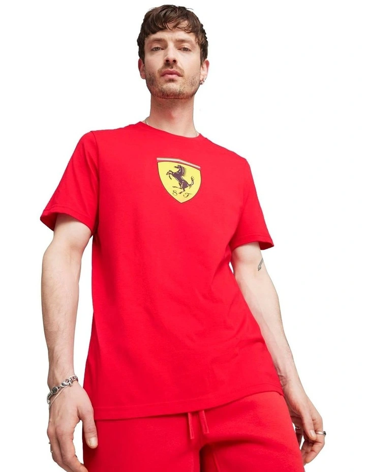Ferrari Race Big Shield T-shirt in Red
