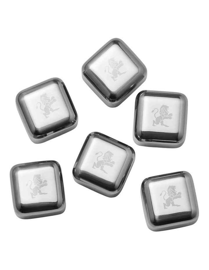 Cocktail & Co Reusable Ice Cubes Set of 6 Stainless Steel Gift Boxed