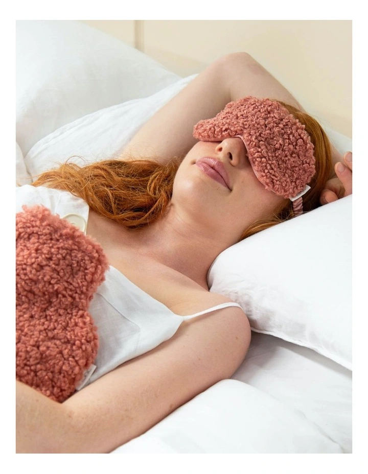 Boucle Eye Mask in Clay