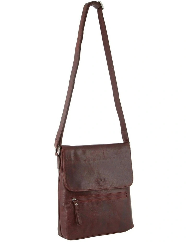 Nappa Leather Crossbody Bag in Chestnut