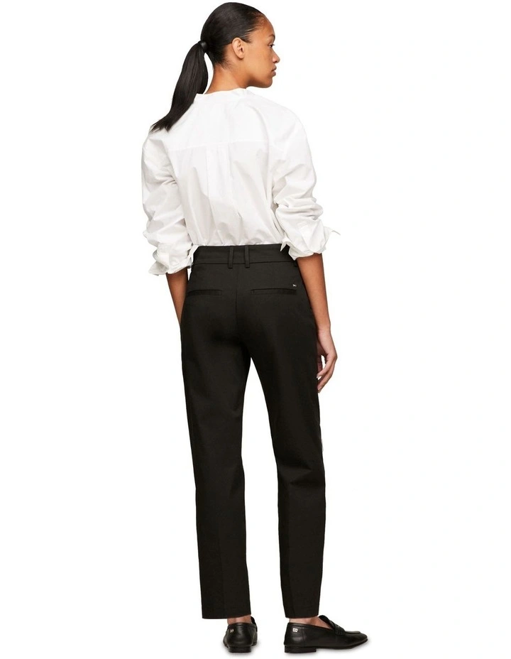 Slim Straight Cotton Chino in Black