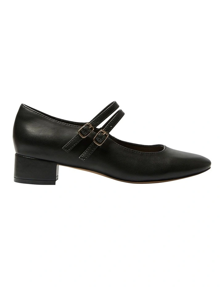 Stefanie Heeled Shoes in Black Leather