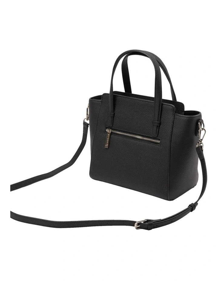 Veronica Leather Small Tote in Black