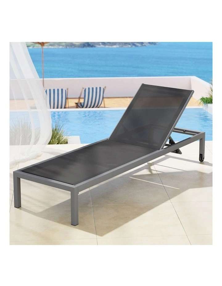 Sun Lounger in Dark Grey