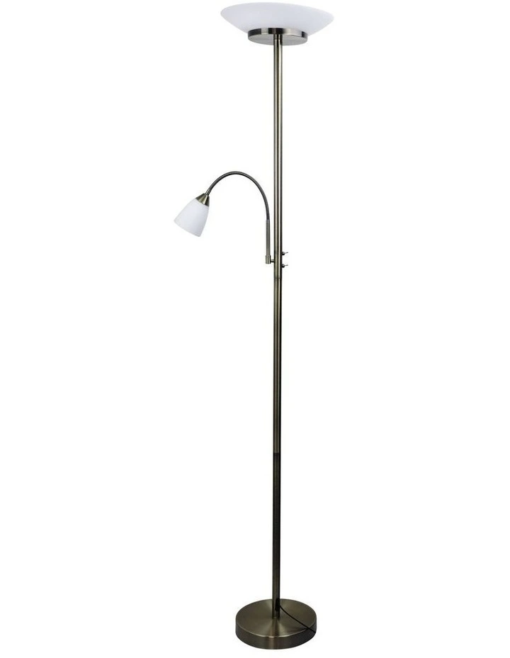 Siena LED Mother & child Lamp in Antique Brass