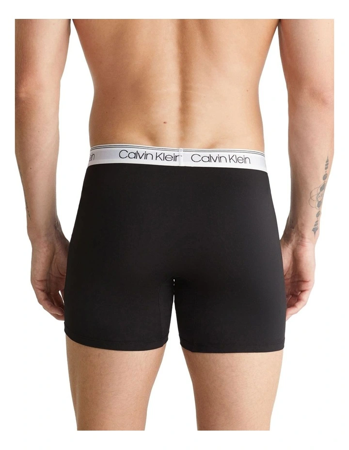 Micro Stretch Boxer Briefs 3 Pack in Black