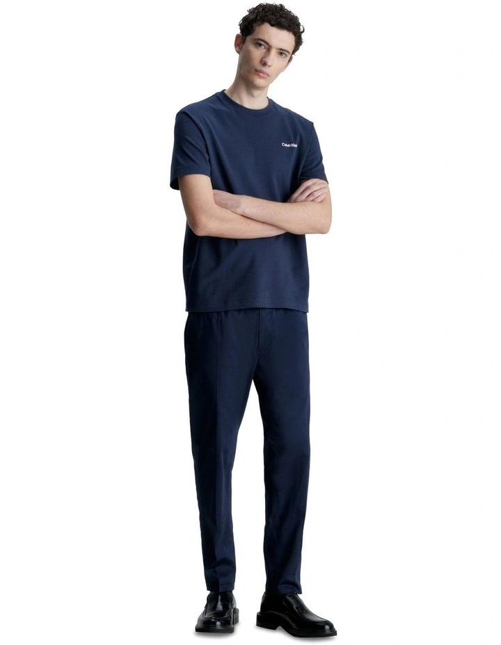 Mircro Logo Interlock T-shirt in Navy