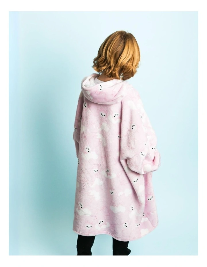 Llama Face Giant Hoodie (12-14 Years) 33x38x2cm in Light Pink