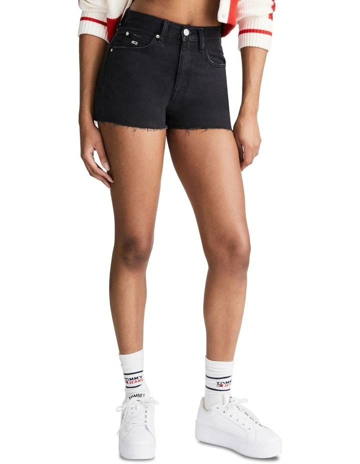 Fray Pant Shorts in Black
