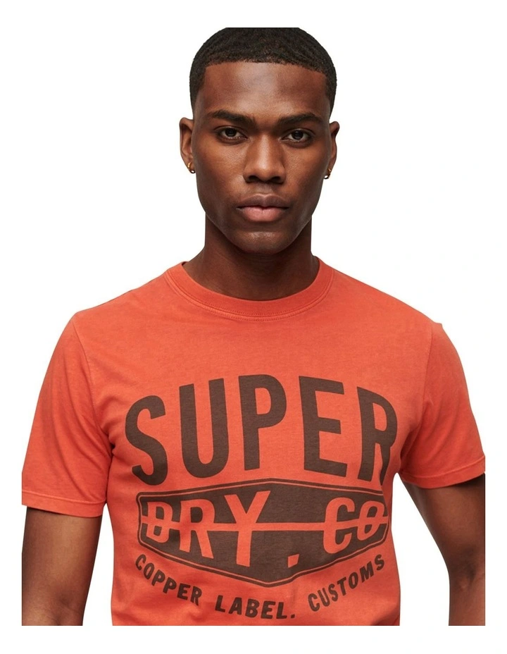 Copper Label T-shirt in Denim Co Rust Orange