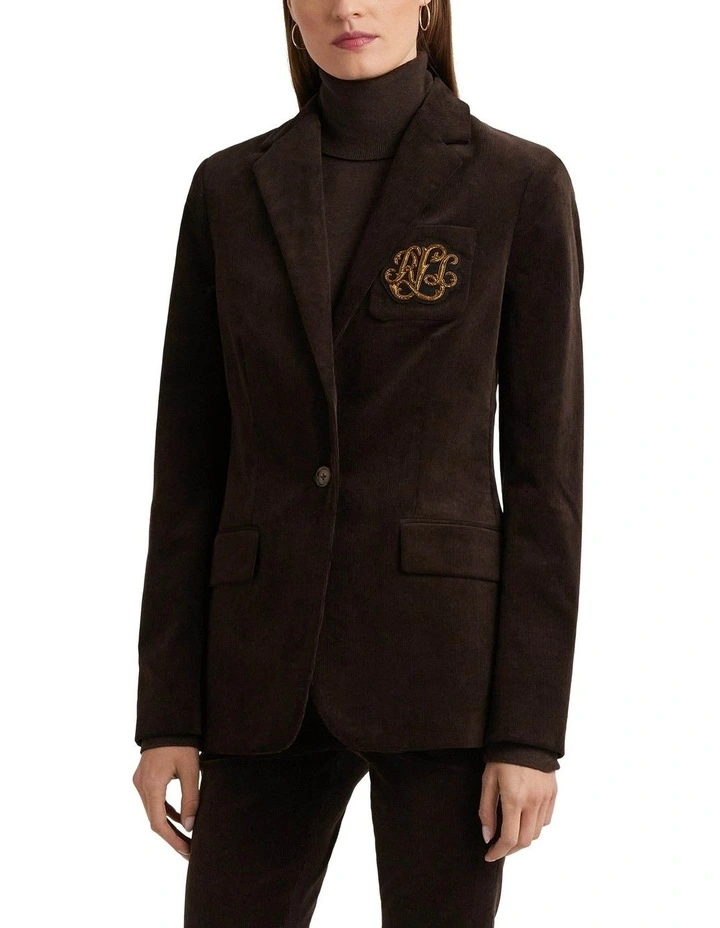 Bullion Corduroy Blazer in Brown