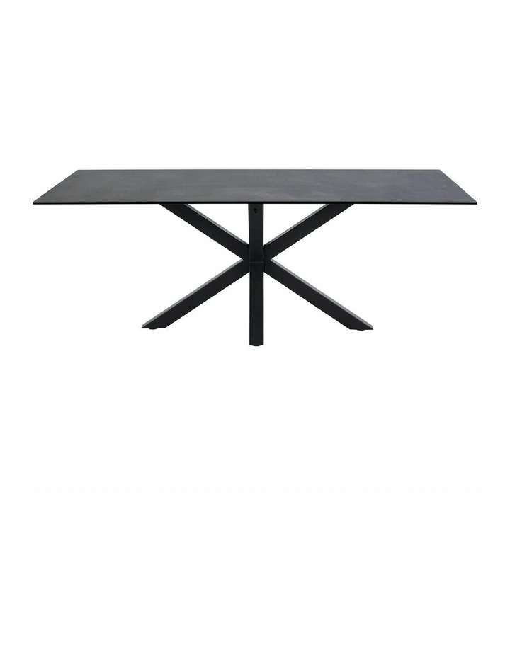 Grace 200cm Porcelain Dining Table Stone Black