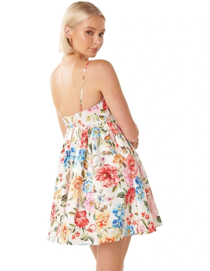 Joni Narrow Strap Baby Doll Dress in Cream