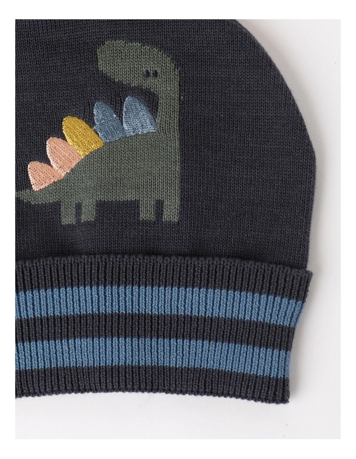 Dino Beanie in Navy