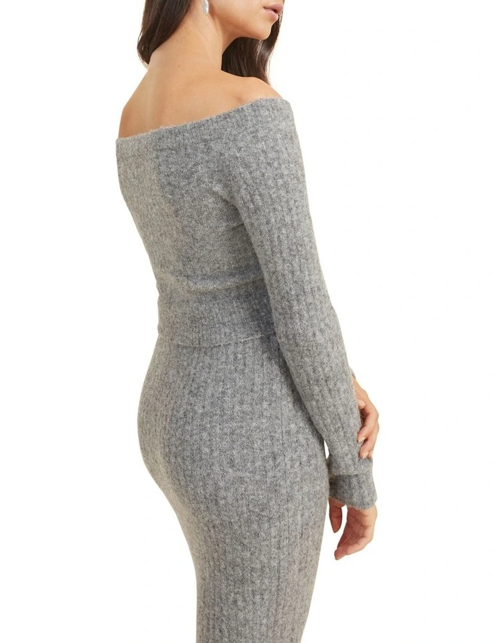 Off Shoulder Crop Sweater
