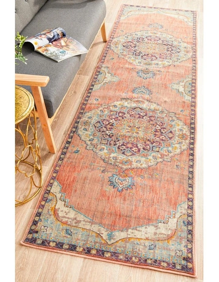Odyssey 120 Terracotta Runner Rug in Orange
