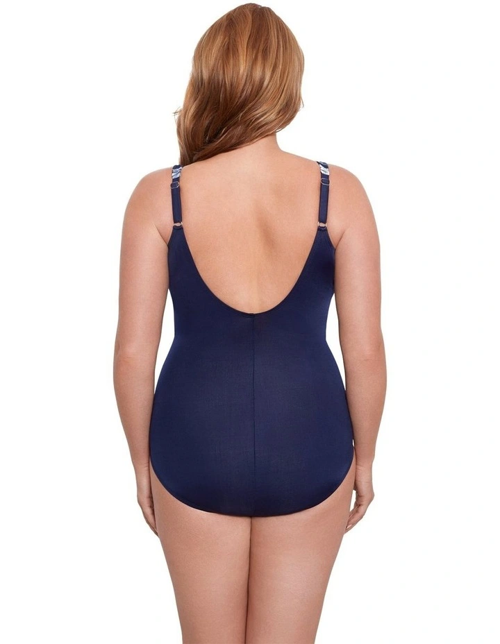 Tropica Toile Oceanus Plus Sized Shaping Swimsuit in Midnight