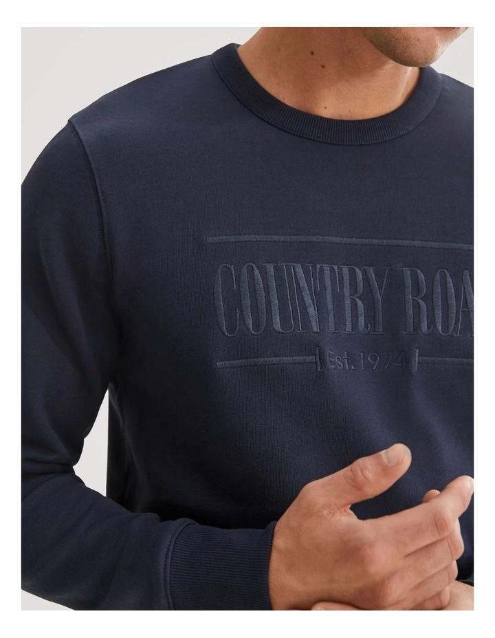 Verified Australian Cotton Heritage Sweat in Navy