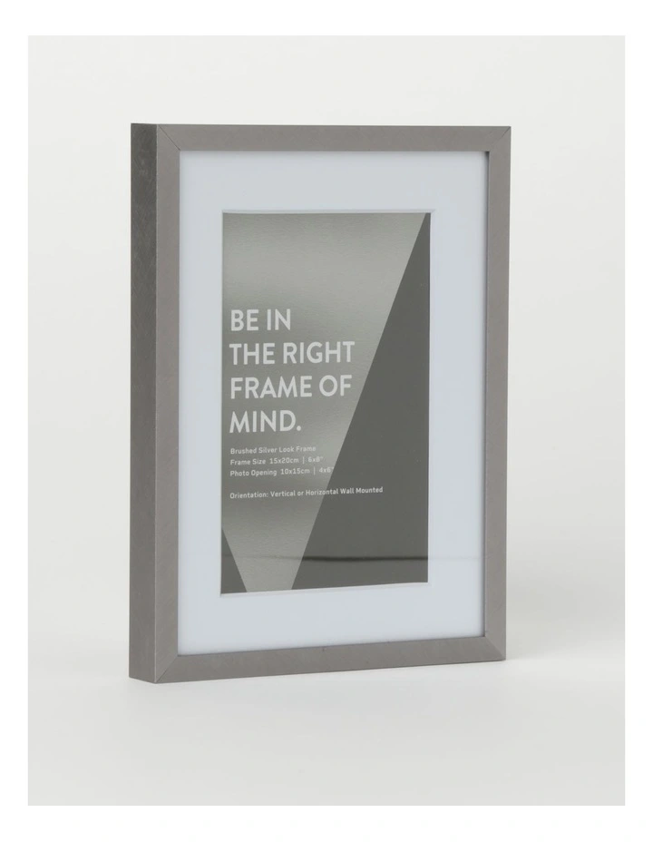 Platinum Metal Frame 15x20cm/10x15cm in Brushed Silver
